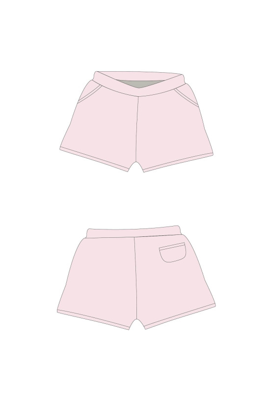 Short California, couleur rose