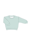 Sweat bleu uni pour femme oversize et crop. Molletonné à l'intérieur. Doux et confort