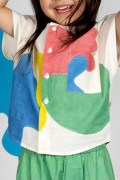 Blouse pour fille légère et structurée. Ample et crop.
