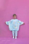 Sweat enfant motif Paysage face coupe oversize