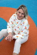Sweat pour femme au motif tulipe. Existe en matchy matchy avec le sweat enfant.