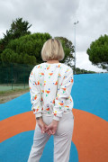 Sweat tulipe pour femme oversize et crop. Molletonné à l'intérieur. Doux et confort
