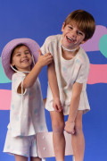 Ensemble enfant mixte, texturé et motif Lagon | Ayuna, marque de vêtements et accessoires pour femmes et enfants.