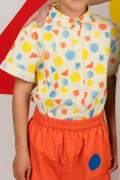 Ensemble garçon, pantalon rouge et chemise à motif. | Ayuna, marque de vêtements et accessoires pour femmes et enfants.