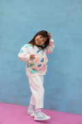 Ensemble in & out enfant. Confort, douceur et style. Motif nuage trio en matchy matchy
