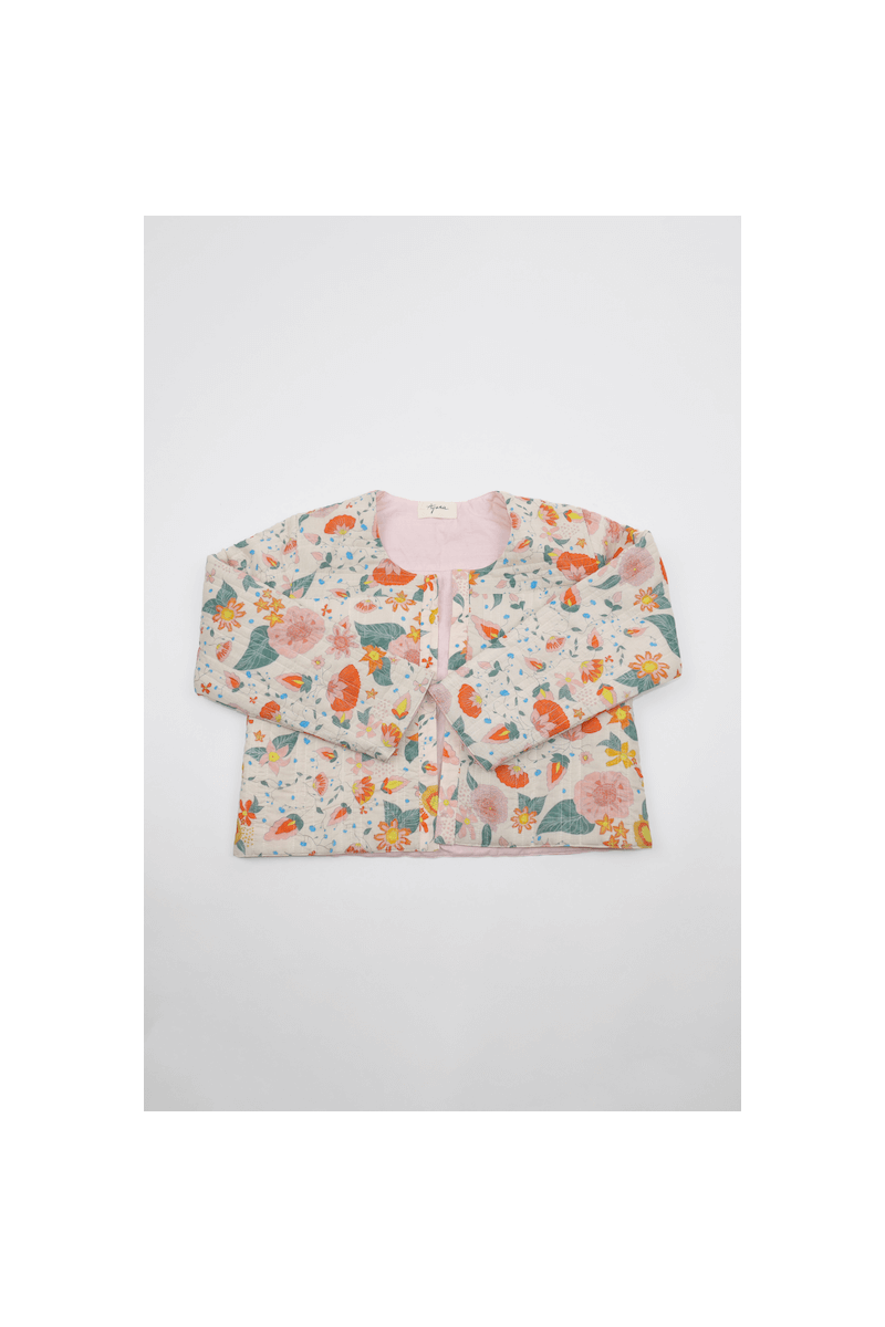 Petit boléro pour femme. Motif Fusion fleurs
