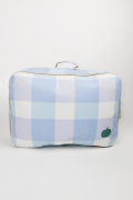 Valise femme motif à carreau et détail pomme brodé