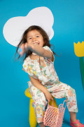 Blouse d'été en coton biologique. Légère et structuré. Pour enfant.
