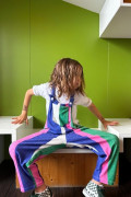 Combinaison enfant rayures multicolores coupe confortable