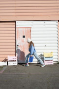 Sweat bleu pour les mamans. Ample et looké.