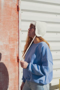 Sweat bleu pour femme. Disponible en matchy matchy pour les enfants.