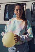 Sweat pour femme ample et oversize. Look streetwear. motif coeur