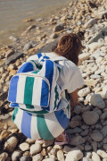 Sac à dos pour femme, pratique et motif rayé