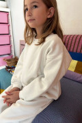 Ensemble uni doux et chaud pour enfant. Blanc