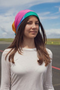 Foulard des îles soie noué design coloré