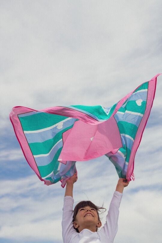 Foulard Hepburn coton déployé