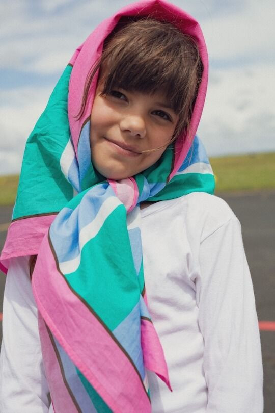 Foulard Hepburn coton noué
