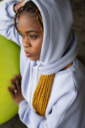 Cagoule Lila molleton coton couvrant tête