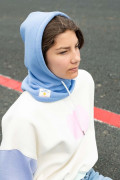Cagoule Vista Blue vue face avec cordon ajusté