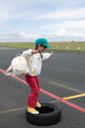 Sac à dos Sunny Heart enfant porté en mouvement