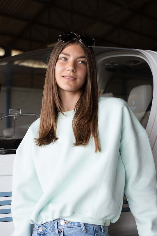 Sweat Skylight femme coupe oversize vue face