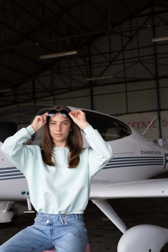 Sweat Skylight femme manches 7/8 porté