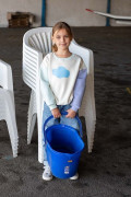 Sweat Cloudy enfant coupe oversize vue en pied