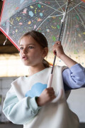Sweat Cloudy enfant manches 7/8 détail devant