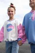 Sweat MoonCloud enfant coupe oversize porté face