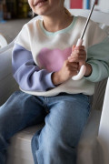 Sweat enfant Polly motif tulipe manches pastel