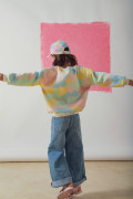 Sweat enfant Rainbow vue de dos avec motif nuage