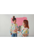 Sweat enfant Rainbow porté avec manches 7/8
