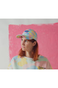 Casquette Rainbow femme en coton avec motif coloré