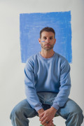 Sweat homme Vista Blue coupe droite en coton molletonné | Ayuna, marque de vêtements et accessoires pour femmes et enfants.