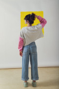 Sweat Cadri vue de dos avec coupe oversize crop