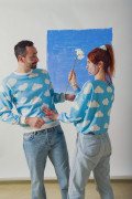 Sweat femme Nuage avec style assorti au modèle homme