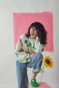 Sweat femme Multiflower coupe oversize
