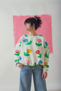 Sweat femme Multiflower avec emmanchures basses