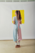 Combinaison Pastel femme en coton portée vue de dos