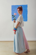 Jupe Pastel portée de profil taille haute