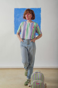 T-shirt Poetry coupe oversize coton vue en pied