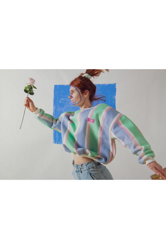 Sweat Poetry manches 7/8 coupe crop
