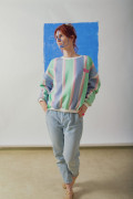 Sweat Poetry oversize crop vue en pied