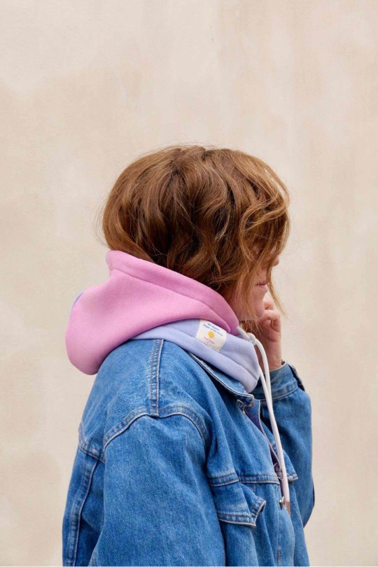 Cagoule Bigout molleton coton portée en capuche
