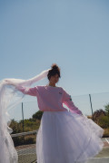 Sweat Oversize Coton Femme  - Sporty Tulipe | Ayuna