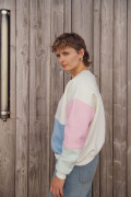 Sweat Oversize Coton Femme  - Patchwork | Ayuna