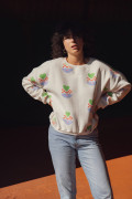 Sweat Oversize Coton Femme  - Coeur de dame | Ayuna