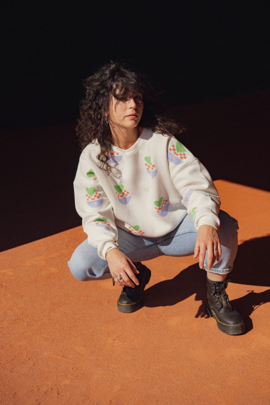 Sweat Oversize Coton Femme  - Coeur de dame | Ayuna