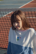 Sweat Oversize Coton Femme  - Coeur Grenadine | Ayuna