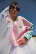 Sweat Oversize Coton Femme  - Sporty Tulipe | Ayuna